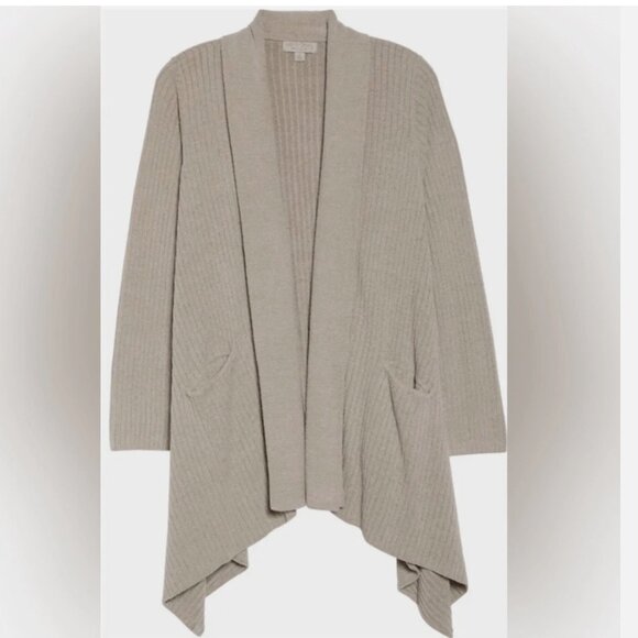 BAREFOOT DREAMS Draped Shawl Collar Cardigan in Pewter (XL) NWT $158 MSRP - Picture 3 of 3
